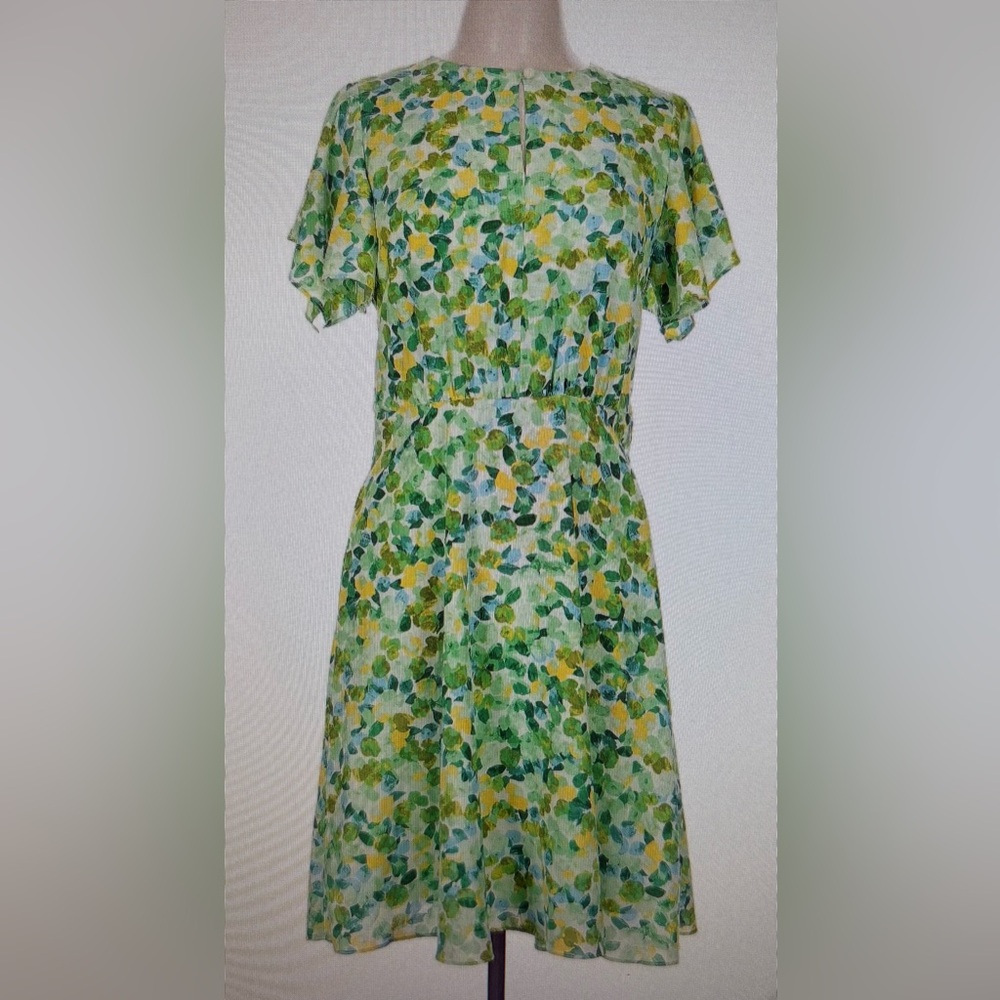 Floral Green and Yellow Dress